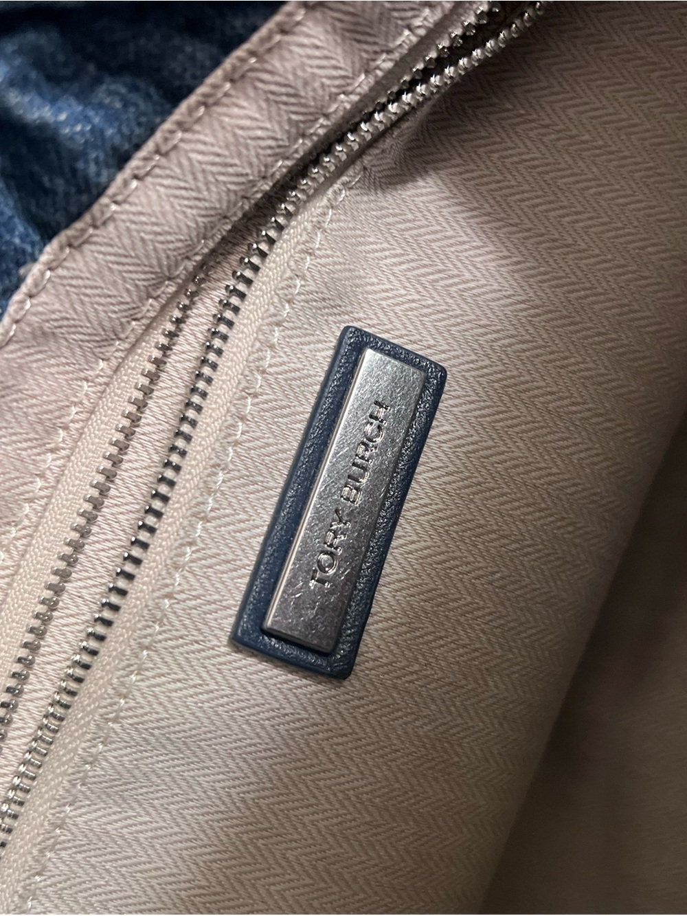 Tory Burch Fleming Denim Hobo Shoulder Bag - Picture 9 of 12